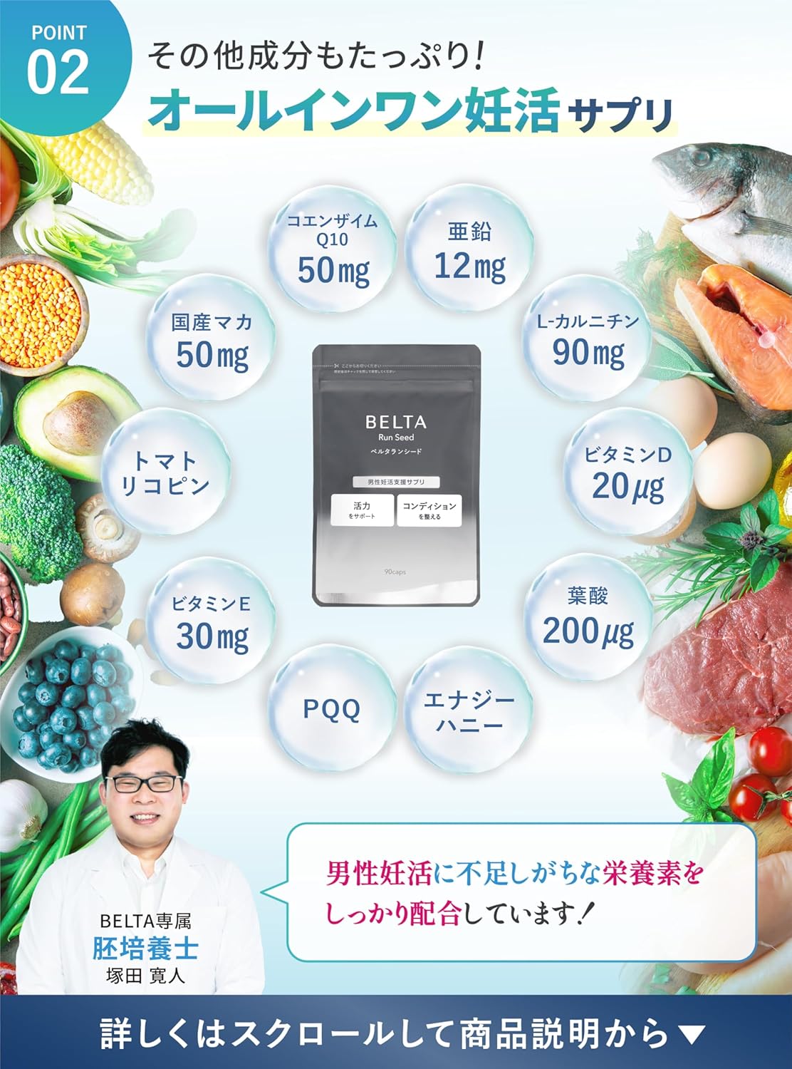 【Embryologist-Supervised】Men's Fertility Supplement Maca, Zinc, PQQ, Mitochondria, Coenzyme Q10, Folic Acid, Vitamin D, B6, B12, Fertility, Pregnancy, Vitality Support, Energy Honey, Additive-Free