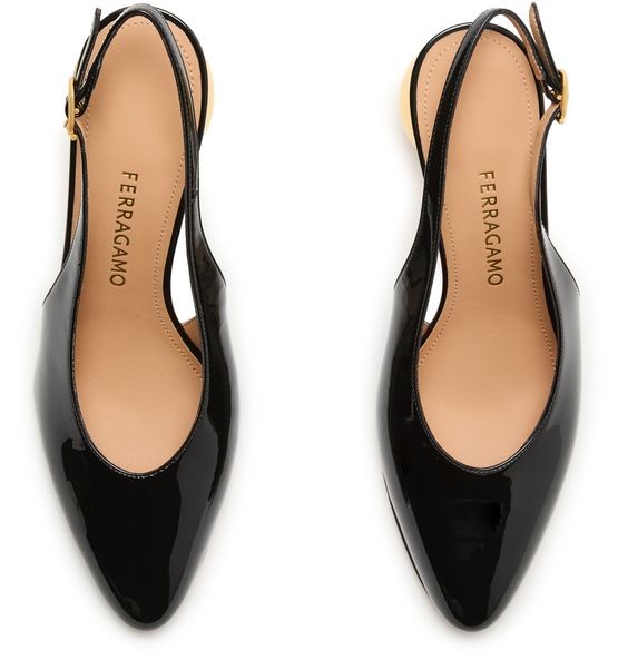 FERRAGAMO Spherical heel slingback pumps - Image 5