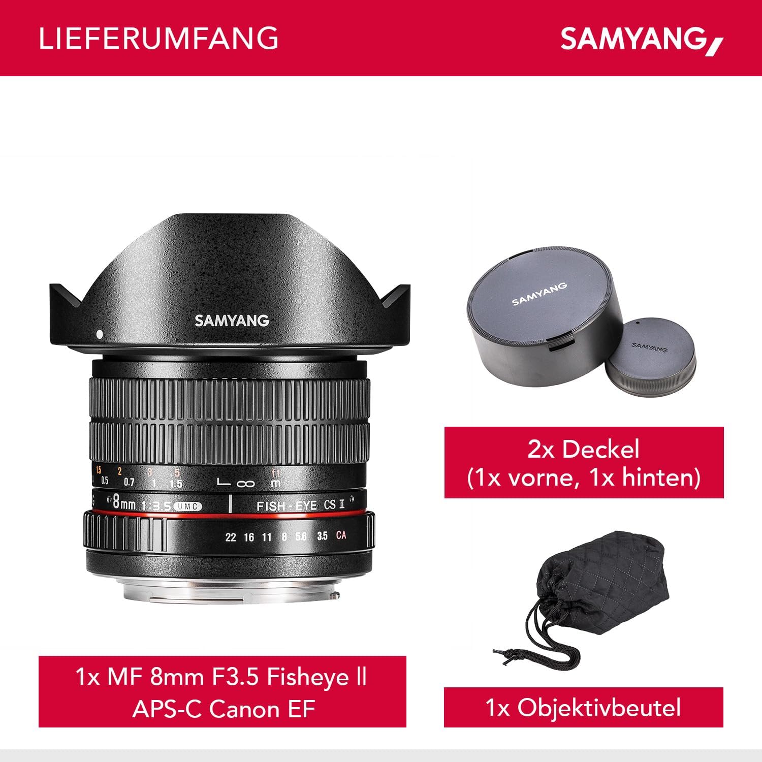 Samyang 8mm F3.5 UMC Fish-Eye CS II