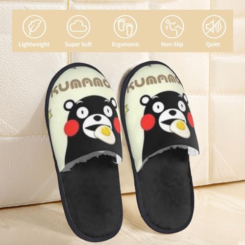 BAIYUAN Kumamon Slippers, Indoor, Men's, Stylish, Women's, Winter, Cute, For Guests, Washable, Toilet, Home, Work, Slippers, Unisex, Character Goods, Popular, Anime Gift