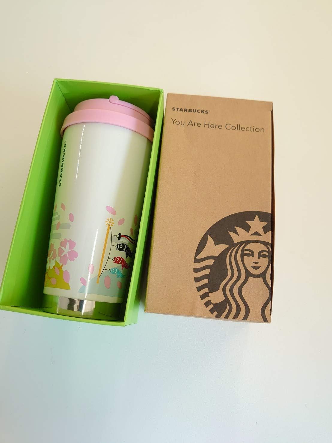 Starbucks Stainless Steel You Are Here Collection Stainless Steel Tumbler, Japan Spring 16.1 fl oz (473 ml), Japanese Exclusive, Local Cup, Japanese Style, Sakura, Vegetable Flowers, Mt. Fuji Carp Stori, Daruma, Sushi, Pottery, Coffee