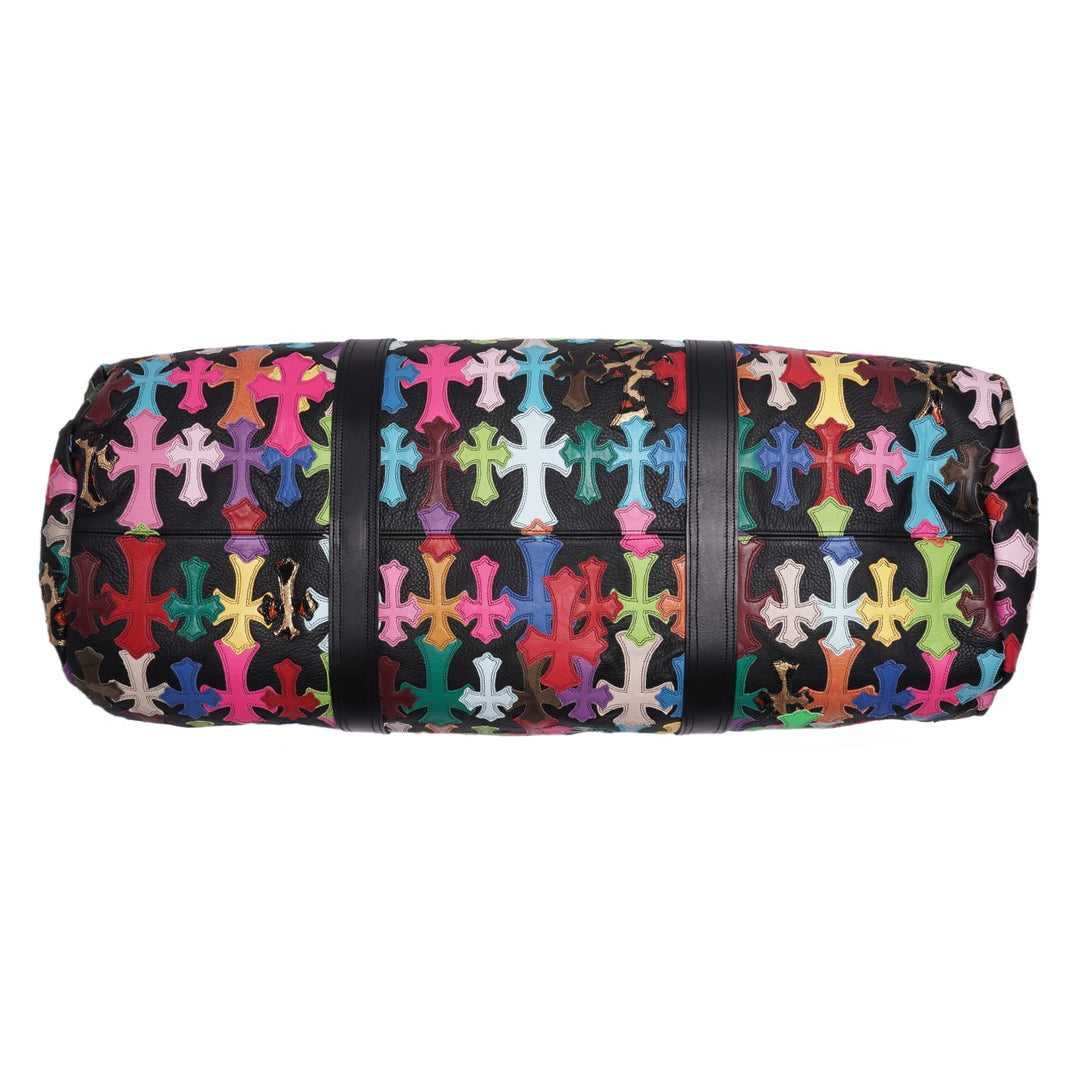 CHROME HEARTS 'XXL MULTICOLOR CROSS PATCH' DUFFLE BAG