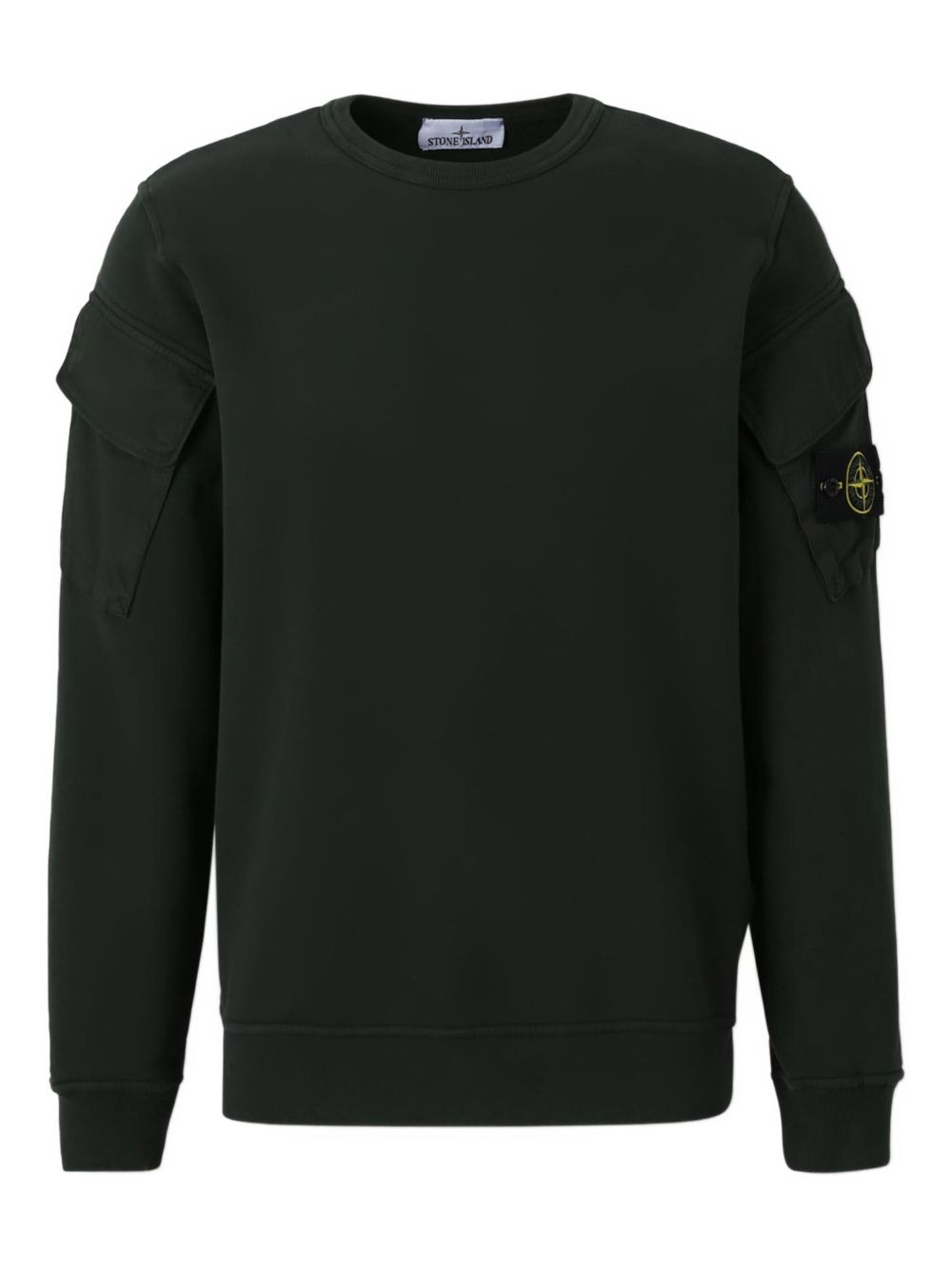 Stone Stone Island Logo Cotton Crewneck Sweatshirt - Image 5