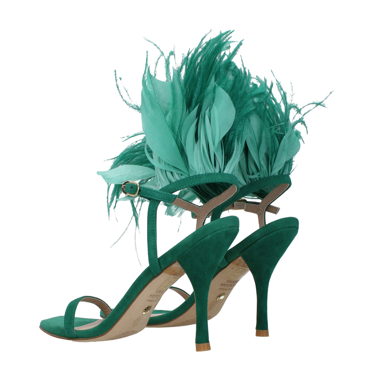 Stuart スチュアートワイツマン女性 'S サンダルスエードグリーン/エメラルド - Image 5