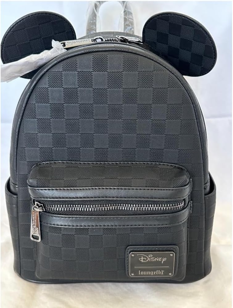 Mochila Mini de Mickey Mouse con Textura a Cuadros de Loungefly