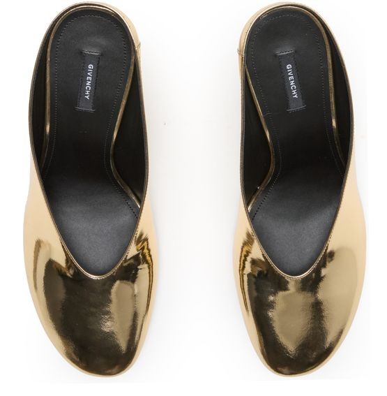 GIVENCHY Sculpted heeled mules in mirror effect leather - Image 5