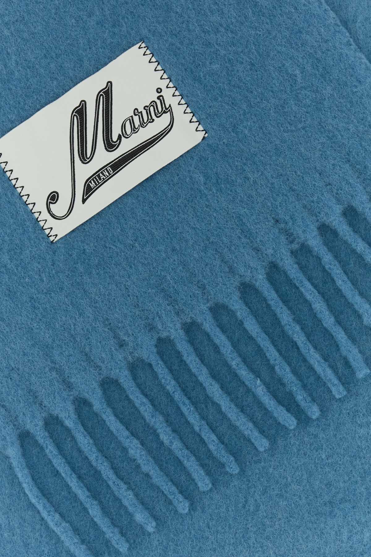 Marni Marni Light Blue Alpaca Blend Scarf - Image 5