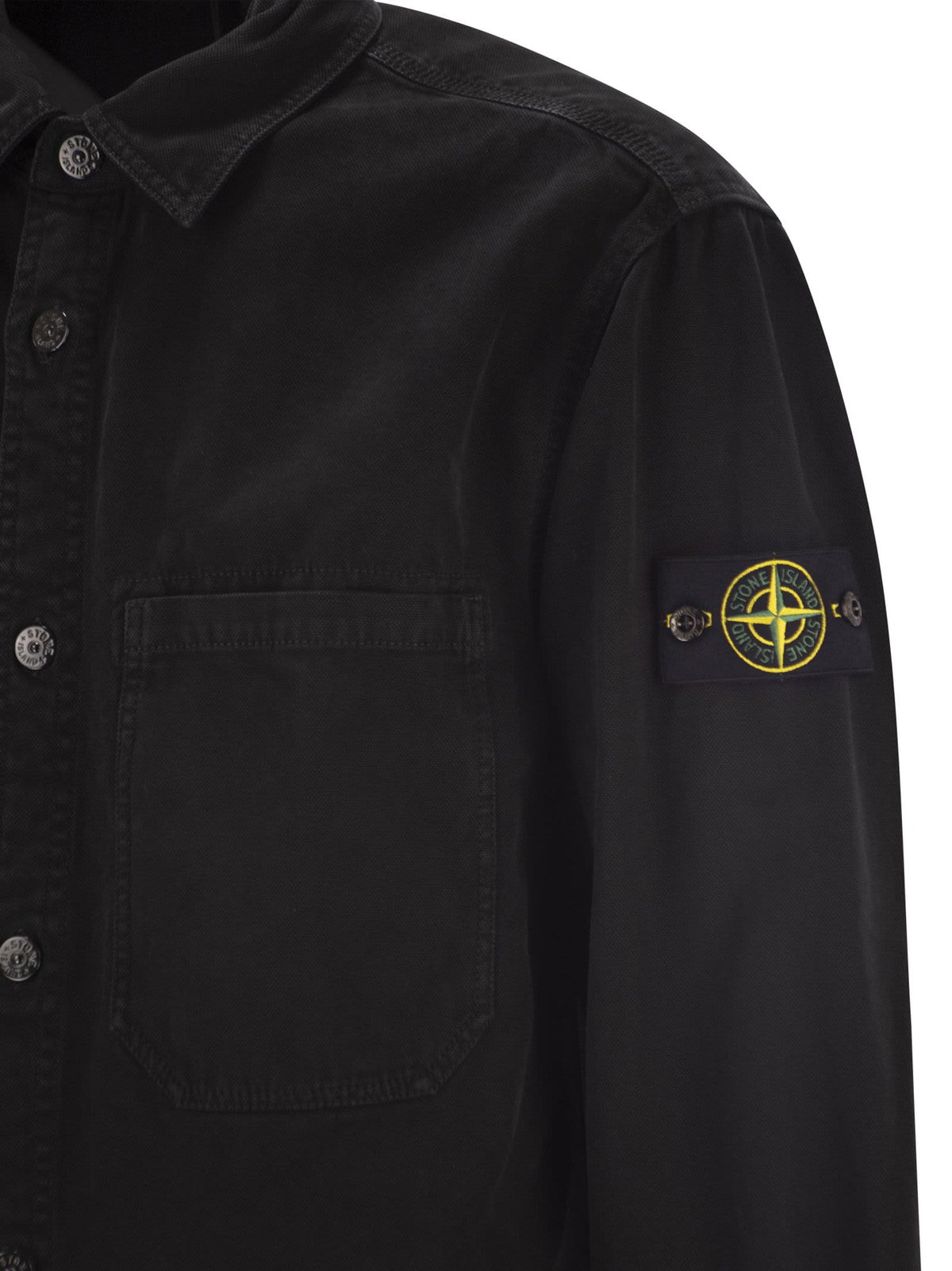 Stone Stone Island 胸ポケット付きの快適なオーバーシャツ - Image 5