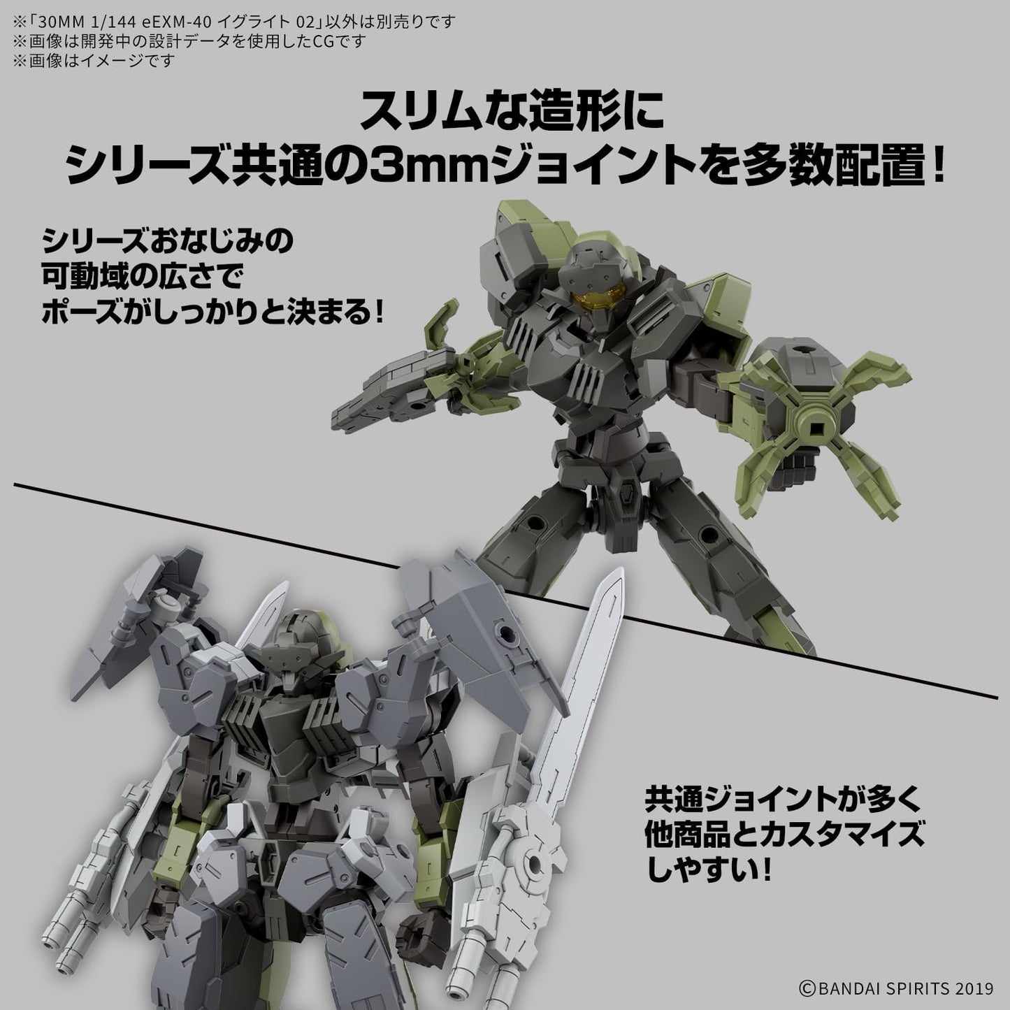 Bandai Spirits 30MM eEXM-40 Ignite 02 1/144 Scale Color-Coded Plastic Model Kit