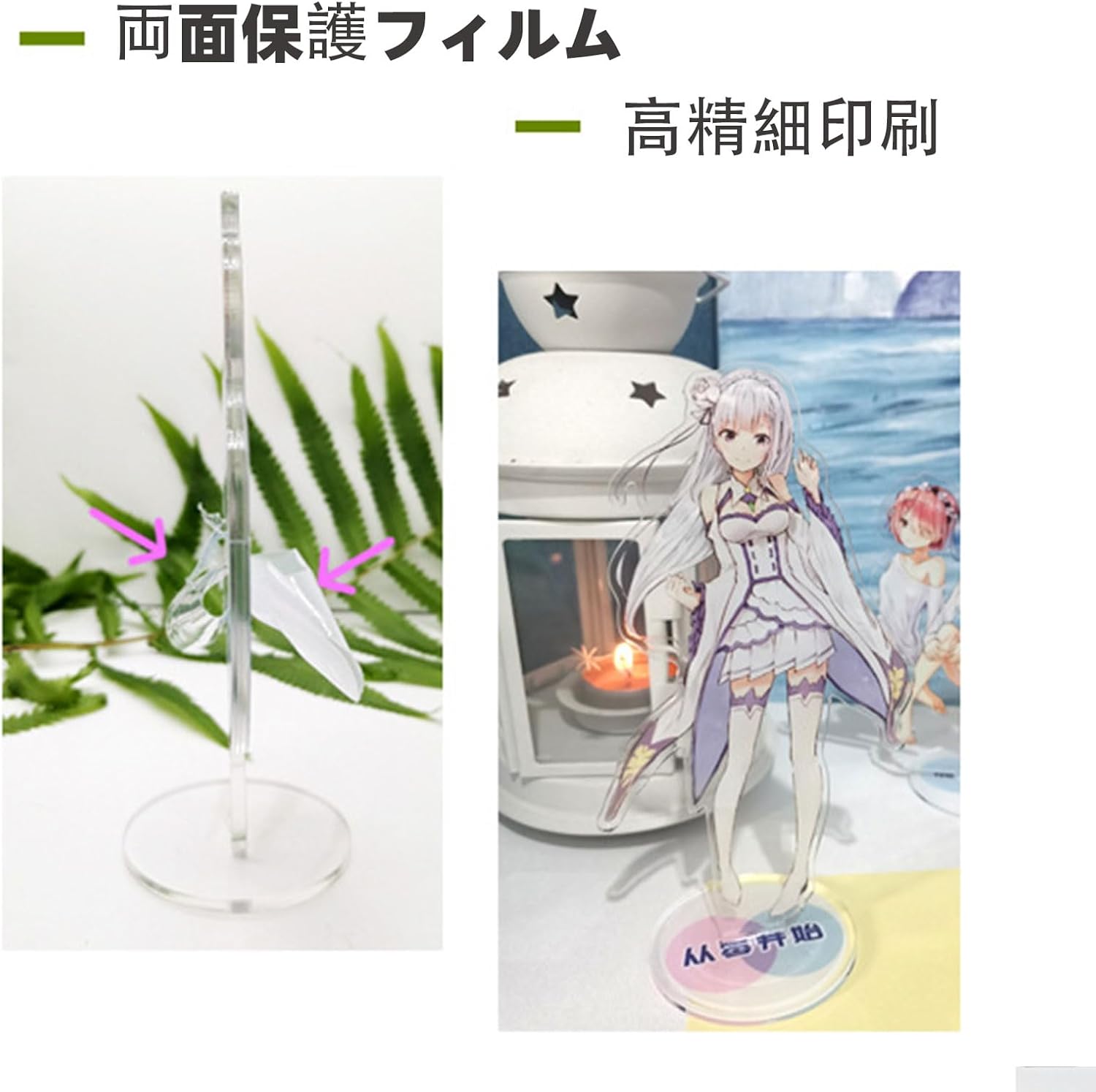 BANANA FISH Ash Links Acrylic Stand, Anime Character with Stand, Clear Acrylic Cosplay, Decoration (M,A5)