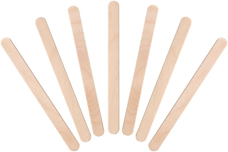 Brazilian Wax Hair Removal Spatula, Pack of 100 Hair Removal Wooden Sticks, Disposable Wood Sticks, For Hair Removal, Waxing, Commercial Use, Beauty Salon, Home Use, DIY Handmade, Arts & Free Study