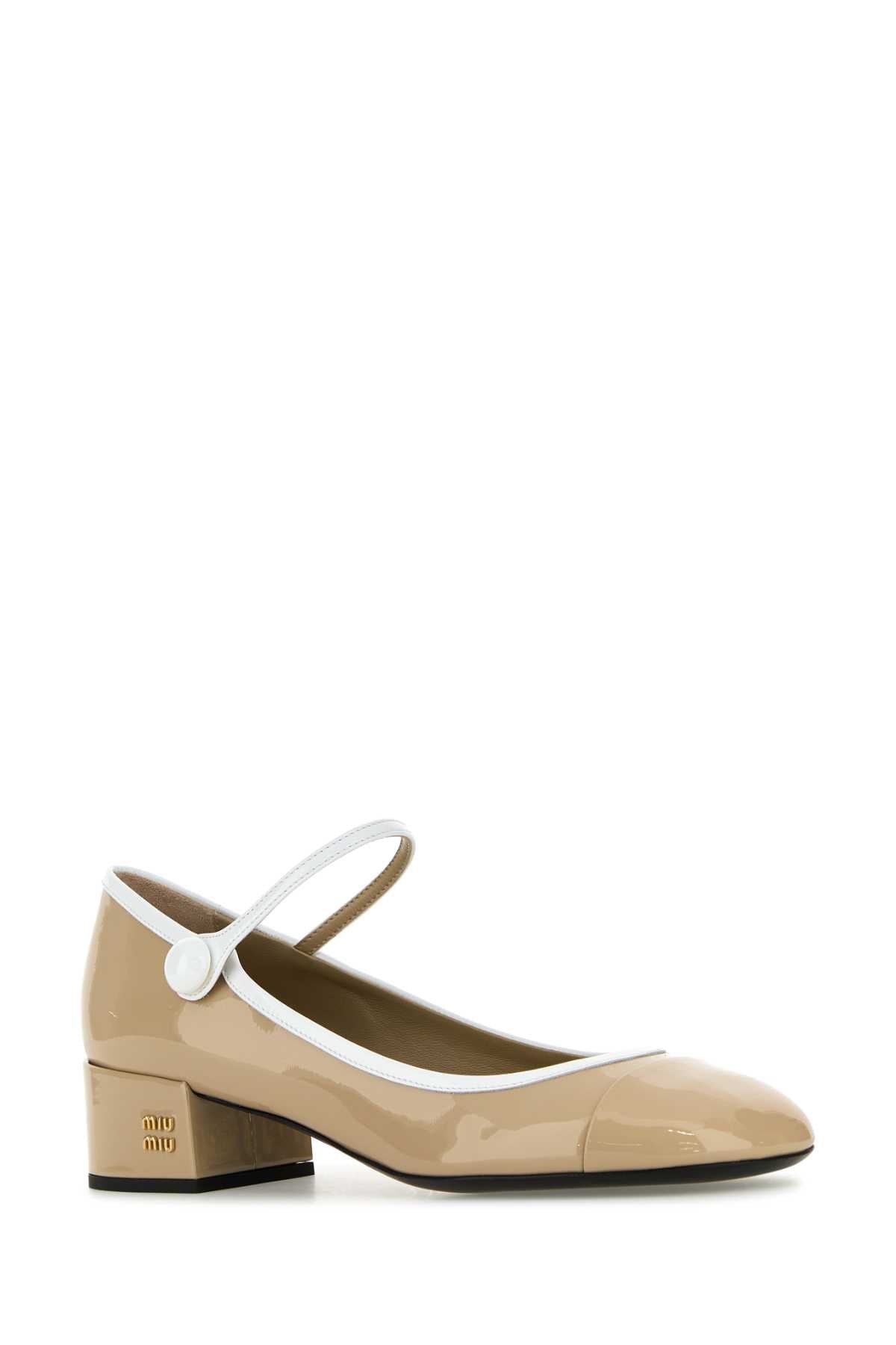 Miu Miu Miu Beige Leather Pumps - Image 5