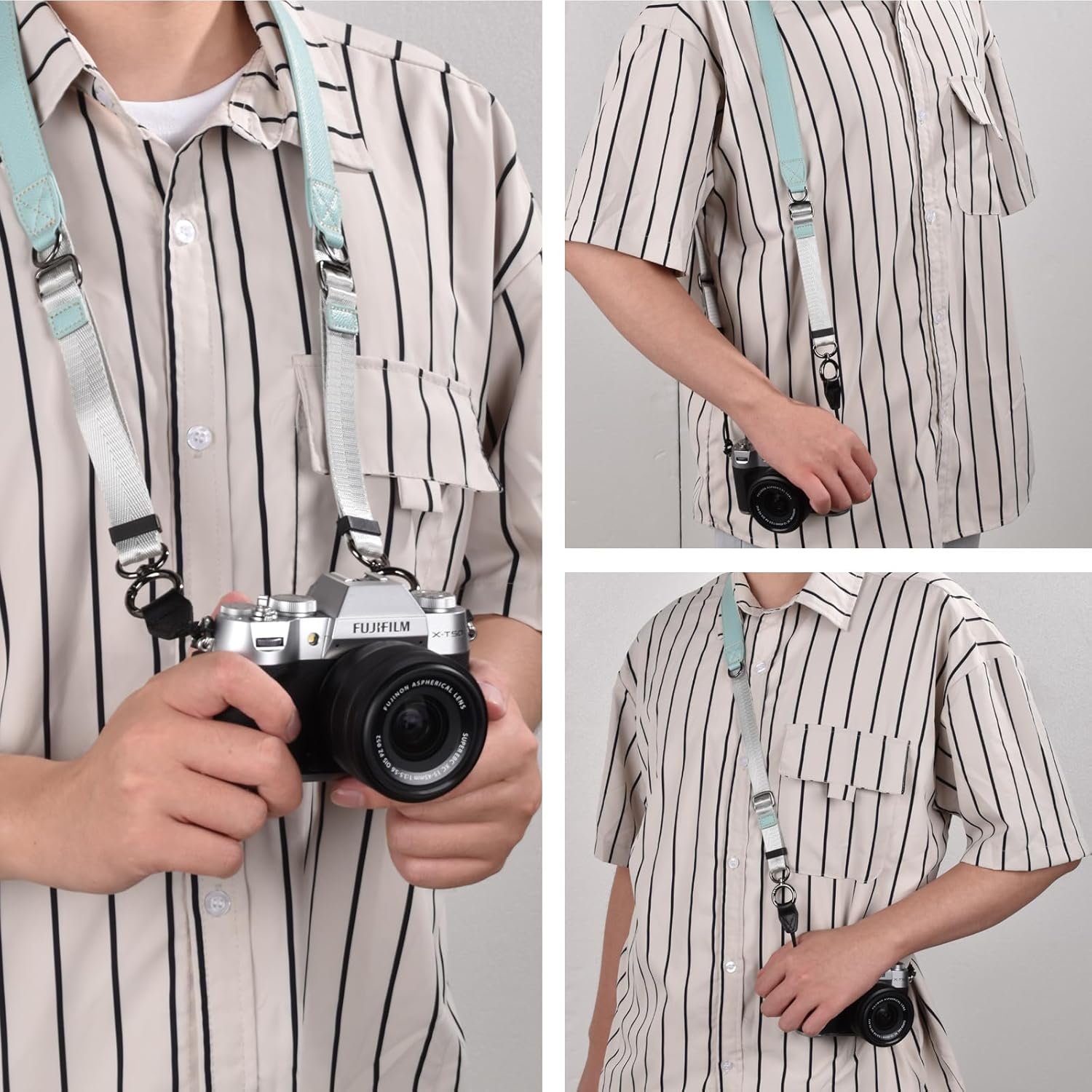 [VOVMOEYA] Camera Strap, Camera Neck Strap with Triangle Ring for Fujifilm/for Nikon/for Canon/for Sony/for Panasonic Shoulder Strap for Fuji X-T50, Compact Camera, SLR Mirrorless, Digital Cameras,