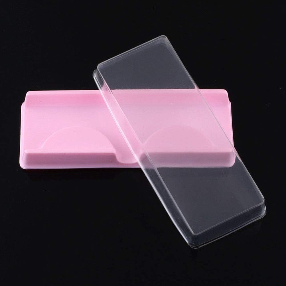 Frcolor False Eyelash Case, False Eyelash Storage Case, False Eyelash Storage Box, Cute, Travel, Portable, 50-Piece Set, Pink