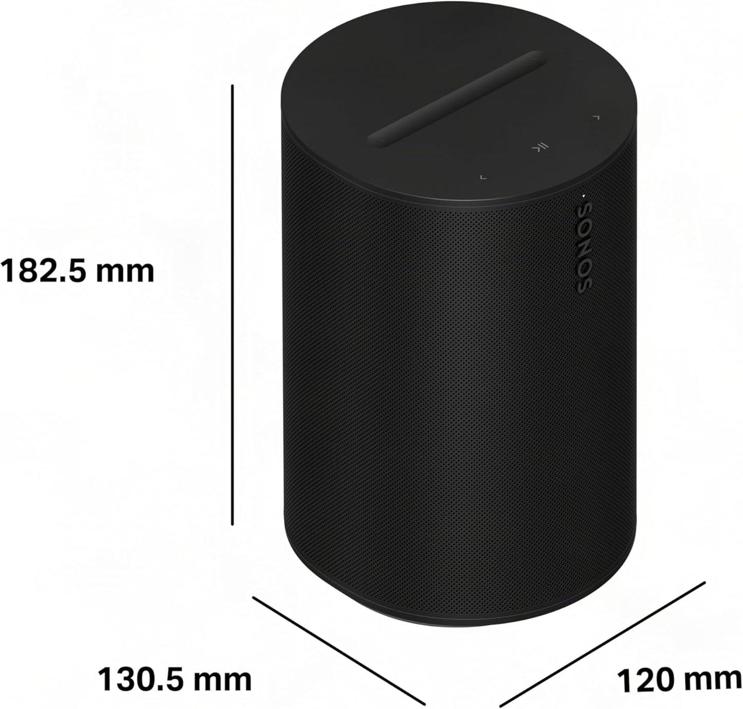 Sonos Era 100 SL [April 13th Stereo Pair Compatible Compact Speaker Surround Home Theater Rear Speaker Wi-Fi Bluetooth 5.0 Wireless App Support Apple Air Play 2 Black