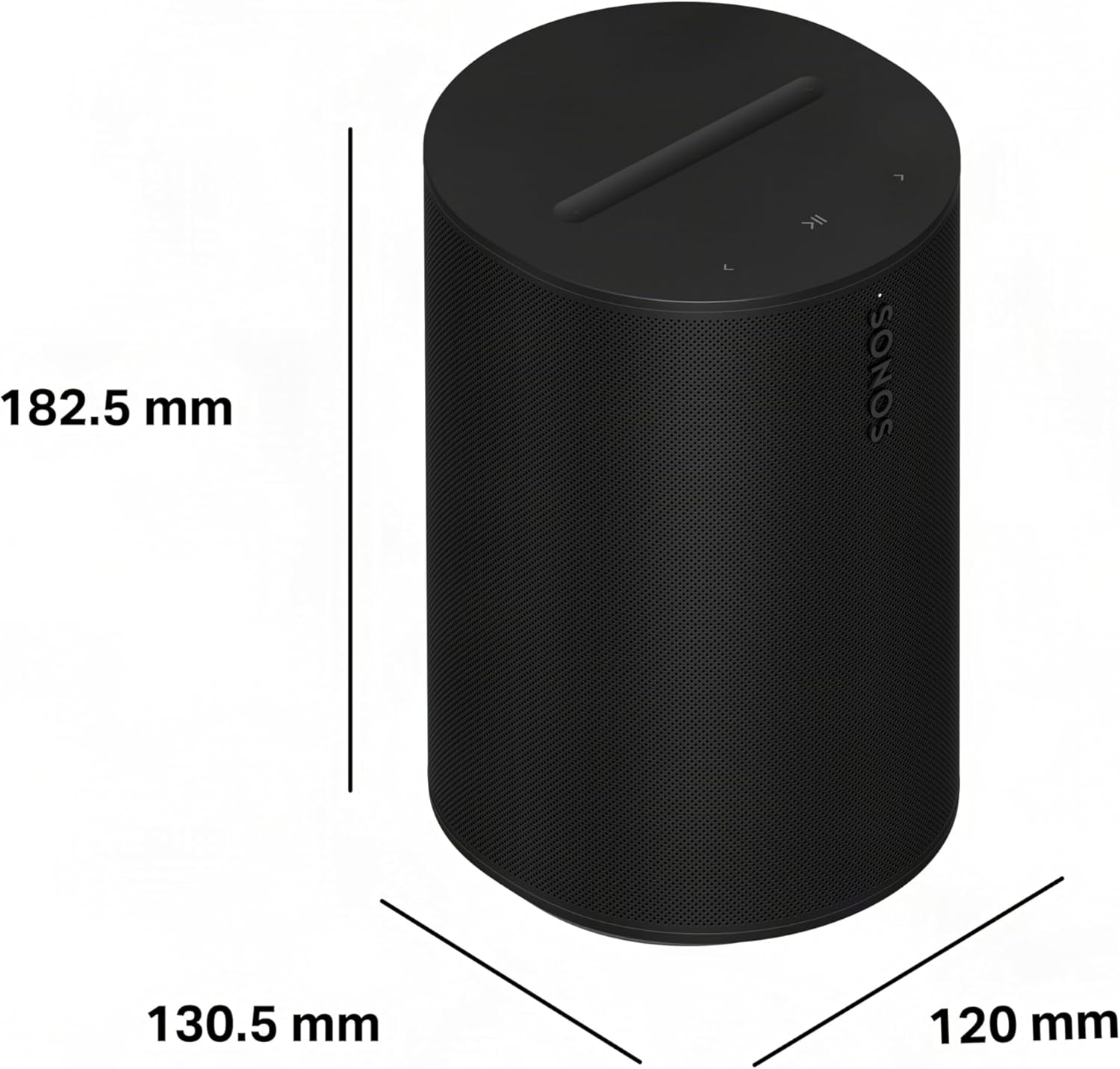Sonos Era 100 SL [April 13th Stereo Pair Compatible Compact Speaker Surround Home Theater Rear Speaker Wi-Fi Bluetooth 5.0 Wireless App Support Apple Air Play 2 Black