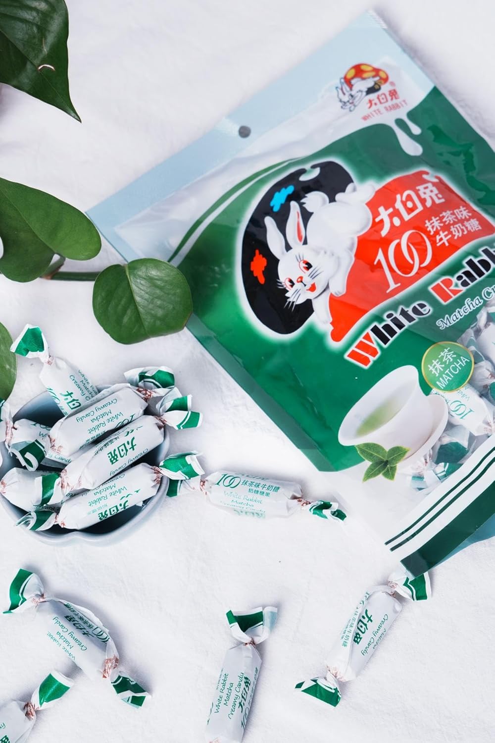 Large White Rabbit Milk Candy Azuki, Chocolate, Matcha Flavor 3-Piece Trial Set, Large White Sugar, Soft Candy