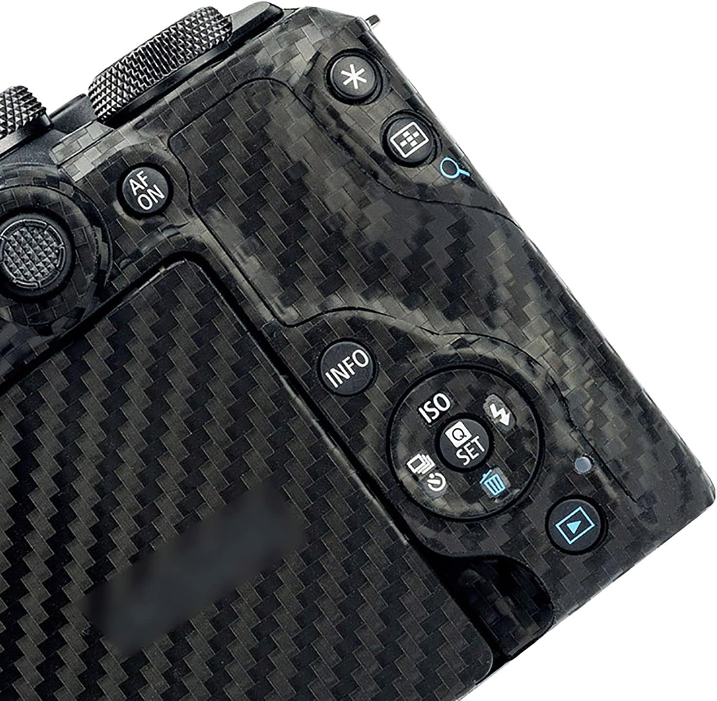 JJC Camera Protective Leather Film Camera Body Protective Film for Canon EOS R10 EOSR10 Camera 3M Material Carbon Fiber