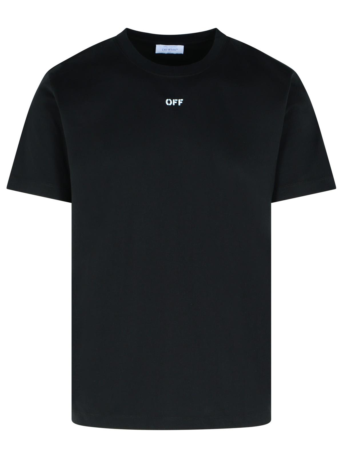 Off Off White 'Newspaper Arrow' Black Cotton T Shirt - Image 5