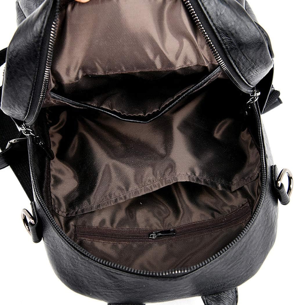 BUKESIYI Women's Backpack Handbags PU Leather Anti-theft Worn Shoulder Strap Original Elegant Brand FR78196 Black