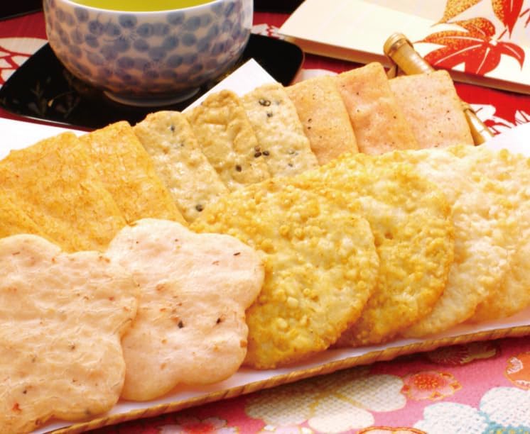 Kanazawa Kane Roku Seika Kane Roku no Hana Senbei Set Individually Wrapped Pre-Packaged Gift (KRN-10R)