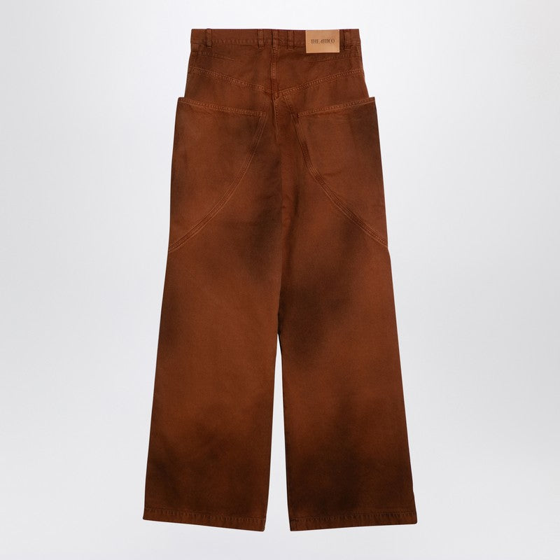 The Attico Brown Shaded Baggy Jeans - Image 5