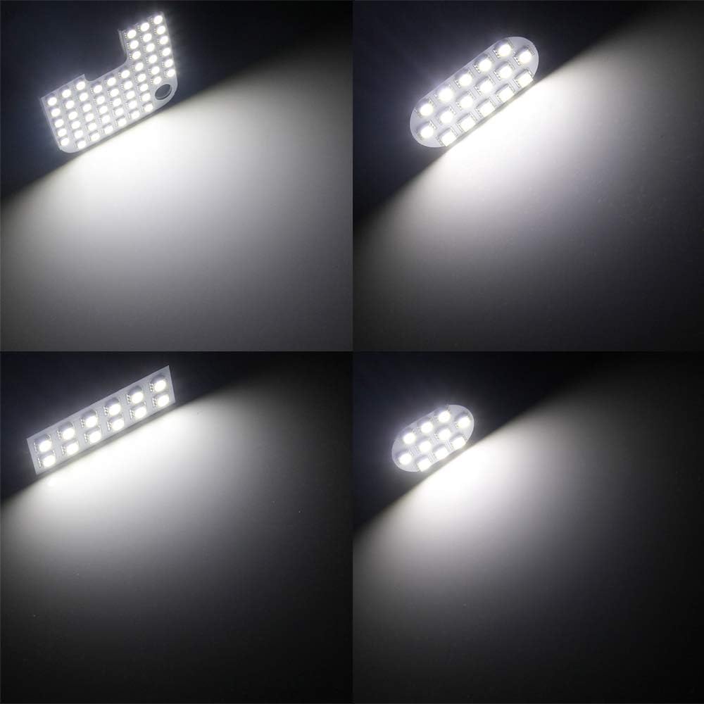 Cube Z12 LED Room Lamp, White, Indoor Light, Nissan Cube Cube Z12 Series, Dedicated Design, Genuine Replacement, Explosive Light, Custom Parts, LED Bulb, Easy Installation, 5 Piece Set (For Nissan