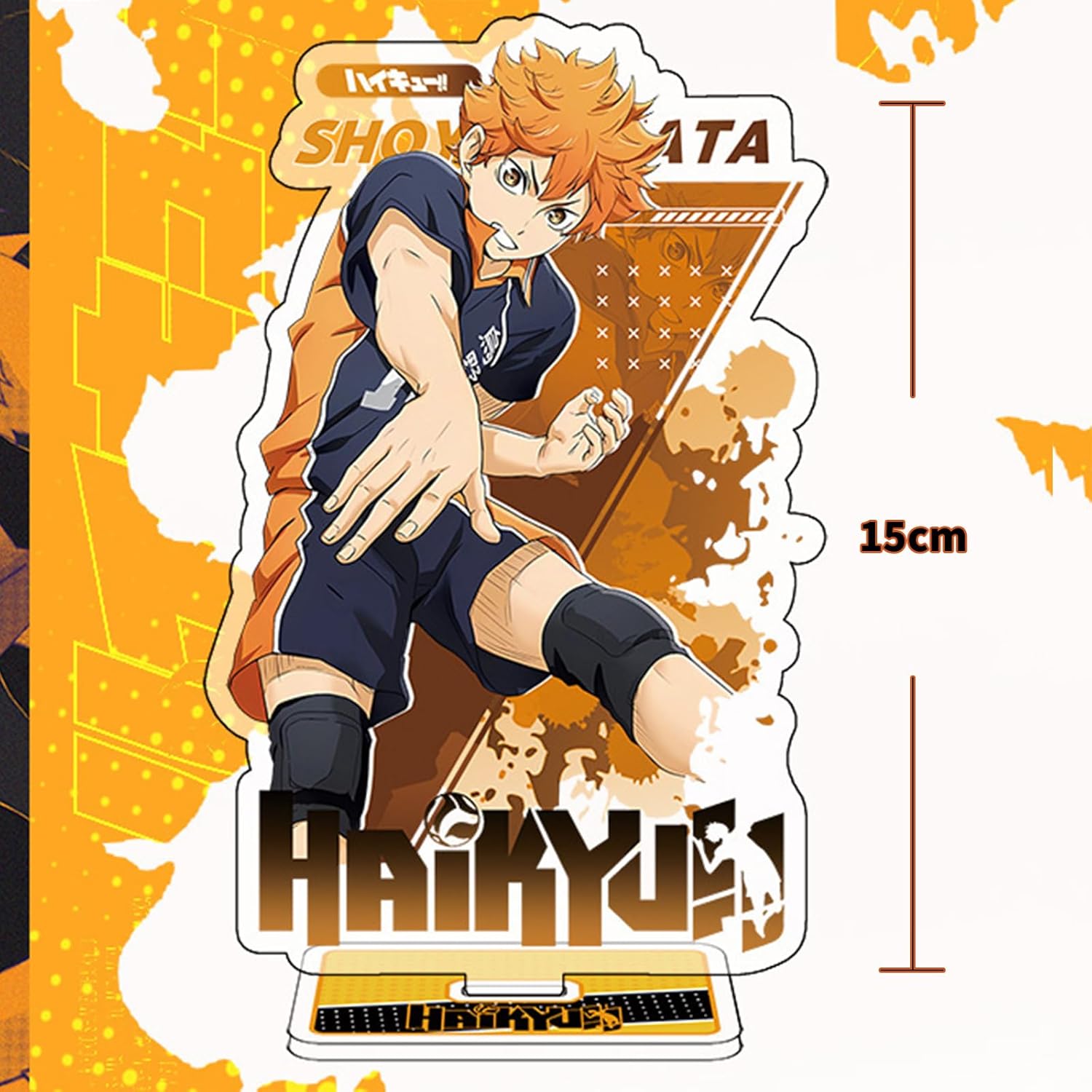 Haikyuu Hinata Shoyo Goods Karuno High School Lucky Bag Set Badge Acrylic Stand Wall Mount Birthday Present Gift (A)