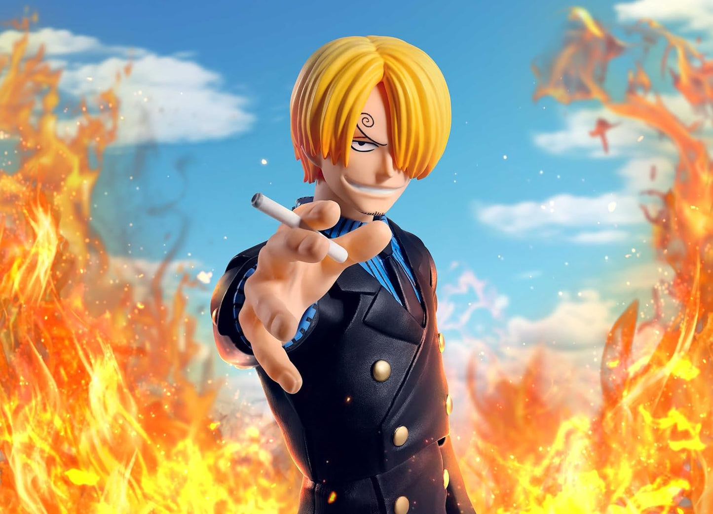 Tamashi Nations S.H. Figuarts One Piece Sanji Dawn of Adventure, Approx. 6.1 inches (155 mm), PVC & ABS Pre-painted Action Figure