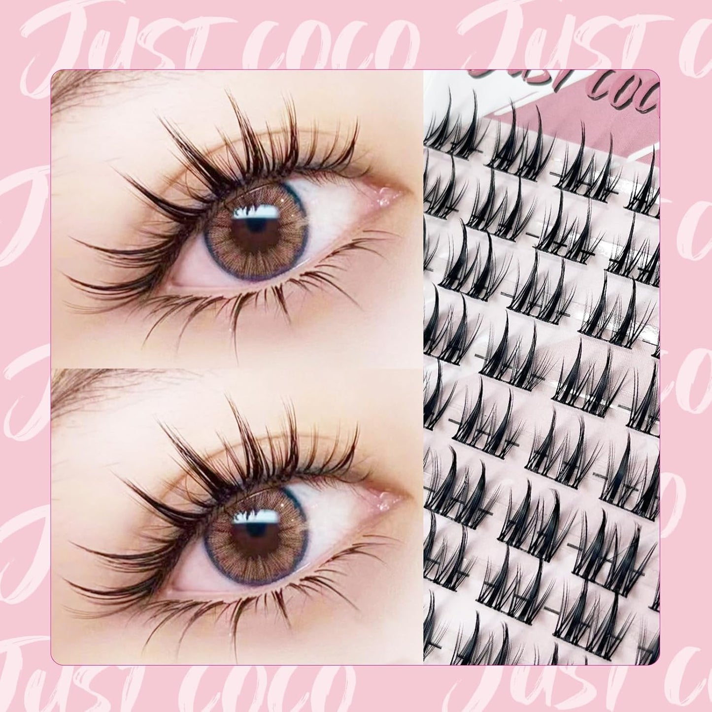 False Eyelashes, Partial False Eyelashes, Natural, Partial False Eyelashes, Bunch, Large Capacity, Natural, Handmade False Eyelashes (BlazingRose 02)