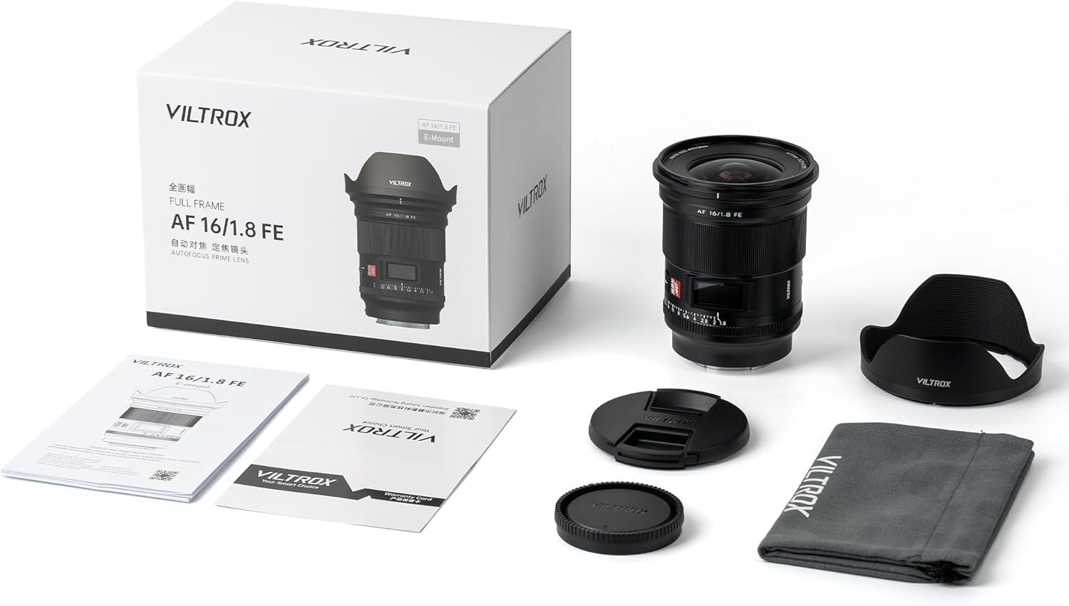 VILTROX AF 16mm F1.8 FE Sony E Mount Wide Angle Lens with LCD Screen Ultra Wide Angle Monofocal Lens Compatible with Sony Full Size α7II α7III α7RIII α7RIV α7RV α7S α7SII α9 α7CII α7C α7CR