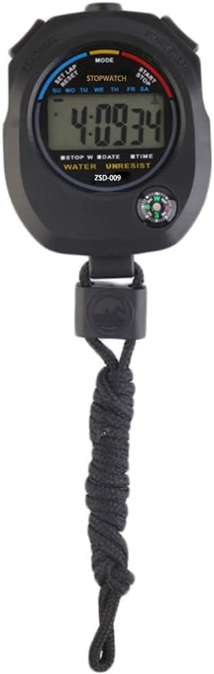 Cluoling Stopwatch Sports Digital Watch Timer Waterproof Wristwatch with 0.01 Second Referee and Training Stopwatch Timer Strap and Battery