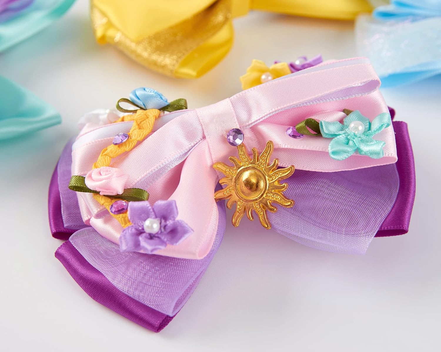 10 pinzas de lazo de pelo de princesa de 4 pulgadas para mujeres y niñas, accesorios para el cabello, set de regalo de fiesta