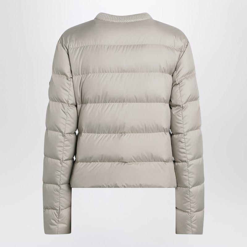 Moncler Moncler Light Beige Short Zip Up Puffer Jacket - Image 5