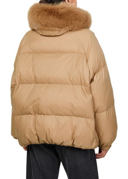 YVES SALOMON Hooded puffer jacket with a fox fur trim - Image 5