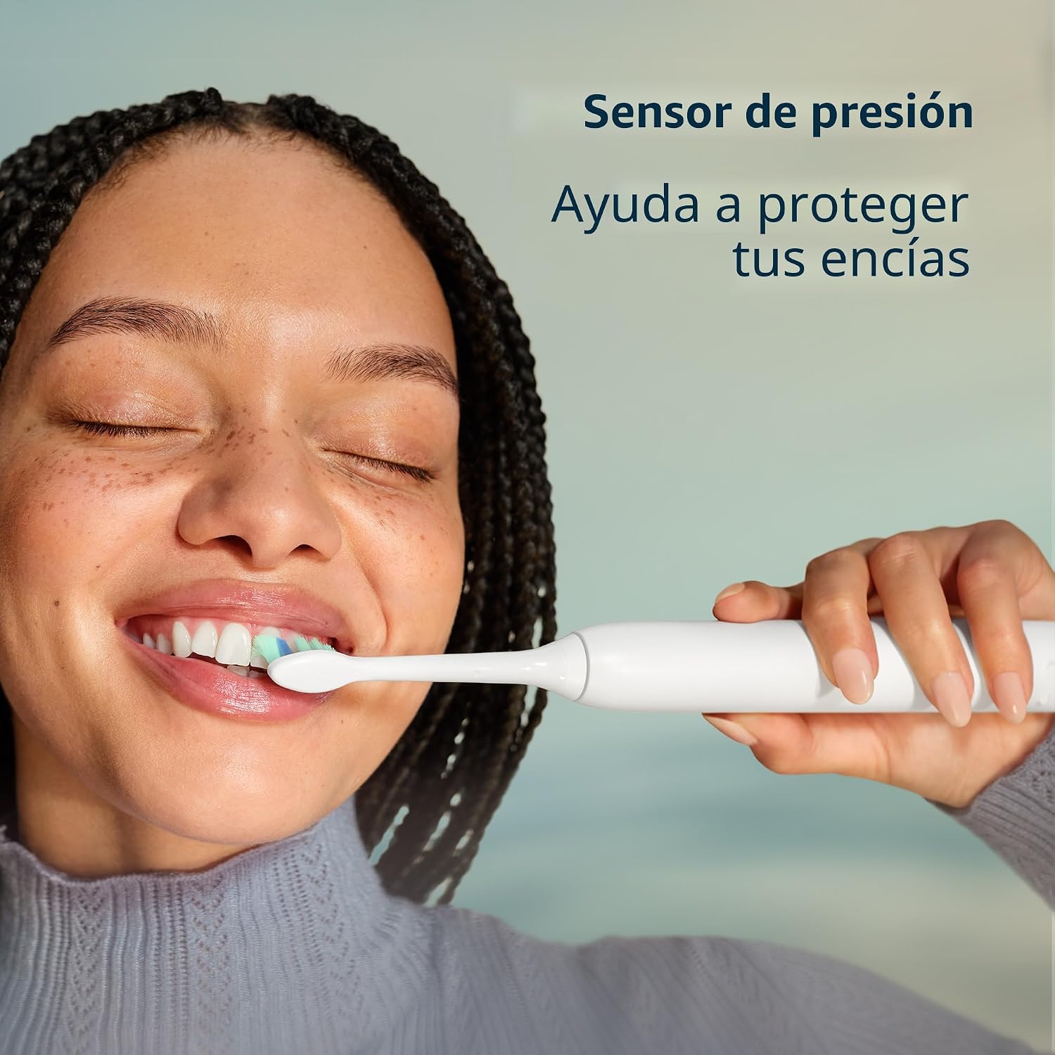 Philips Sonicare 4100 HX3681/24 - Cepillo de dientes eléctrico recargable con sensor de presión, color negro