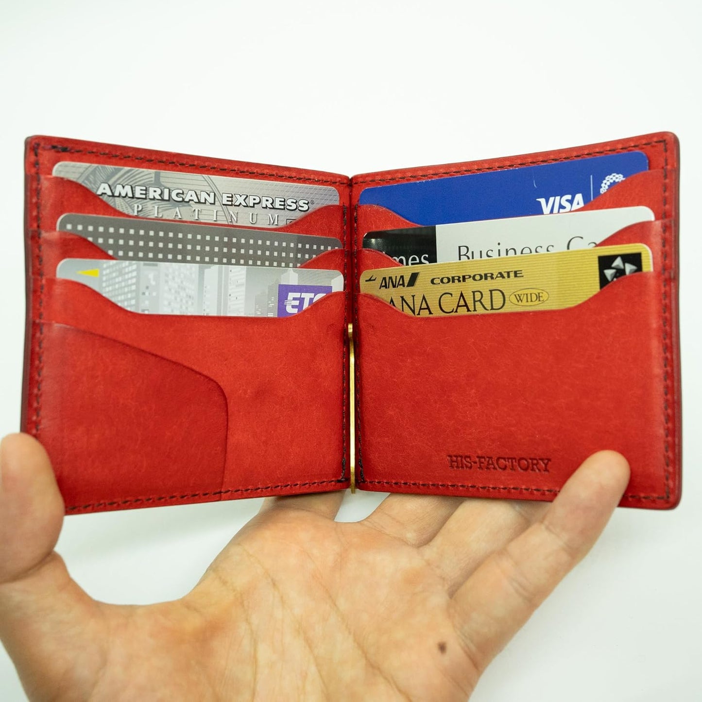 Hizu Factory Money Clip with Coin Purse (New Black x Papabelo / Reverse Stitching Color), New Black x Patello / Stitched Color Inverted