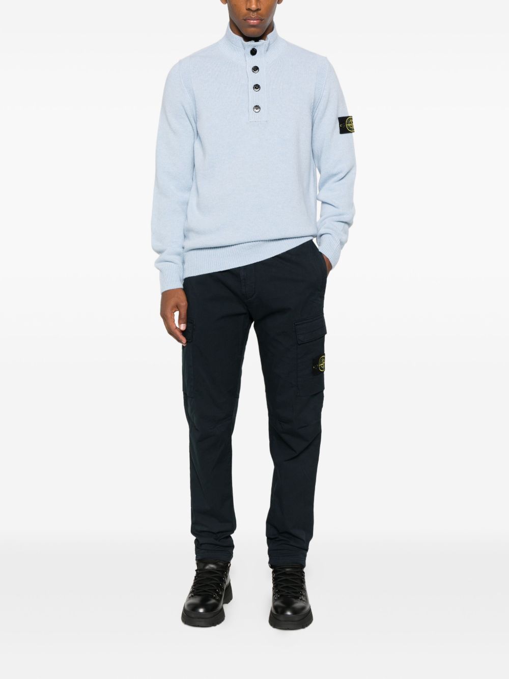 Stone Stone Island Cotton Cargo Trousers - Image 5