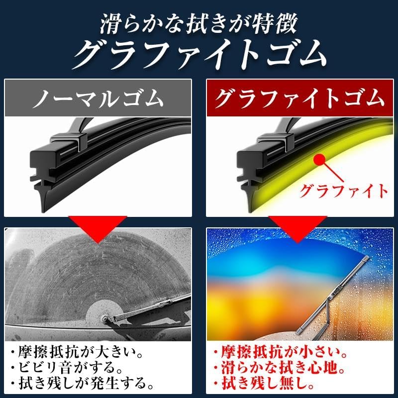ProTorque Prius 30 Series Wiper Replacement Rubber For TOYOTA PRIUS ZVW30 Early Late Toyota Genuine Compatible Driver Passenger Rear Set of 3 Custom Parts Replacement [Parallel Import]