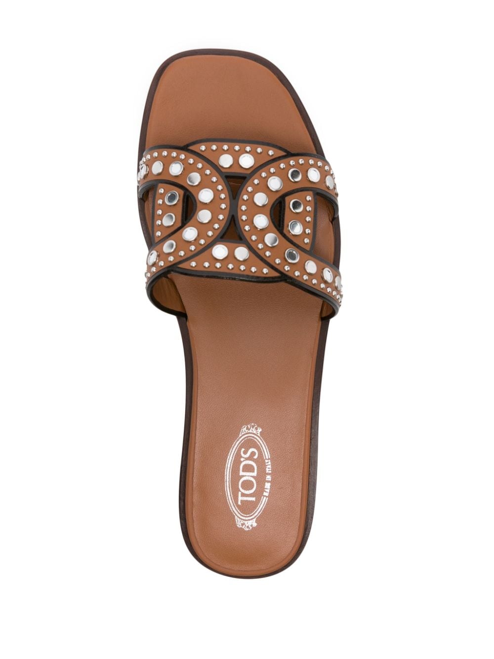 Tods トッドの革のフラットサンダル - Image 5