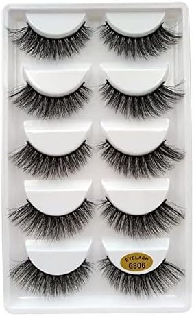 5 Pairs Matsudaya G8 Series Super Dense Recital Stage Makeup Natural Fake Mink False Eyelashes Long Eyelashes Extension Fake Eyelashes Handmade (G806)