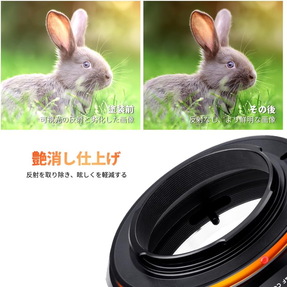 K&F Concept Mount Adapter for Canon FD Lens to Micro 4/3 Mount Camera PROII, Matte Finish, Anti-Glare, Infinity, Manufacturer's Direct Store