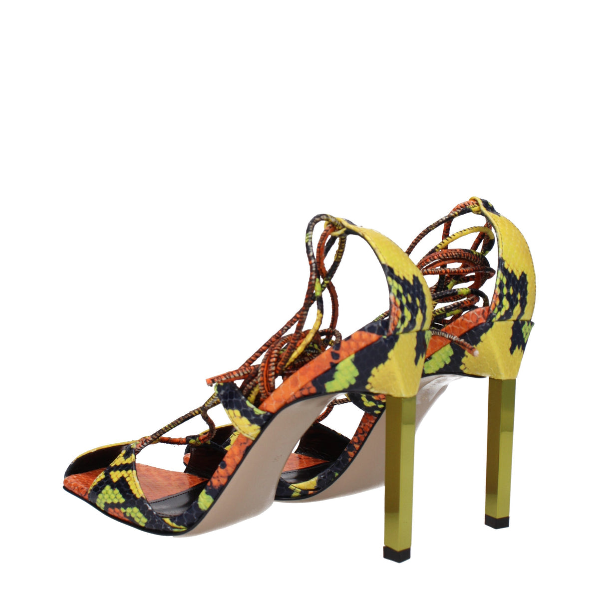 The Attico Sandals Adele Women Leather Orange/Yellow - Image 5