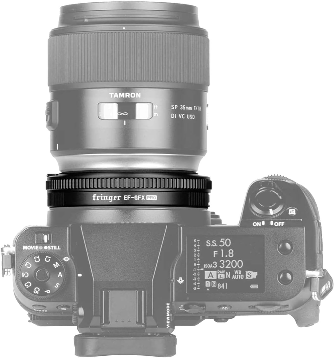 Fringer EF-GFX Pro FR-EFTG1 Auto Focus Camera Mount Lens Adapter Ring for Canon EF to Fuji GFX100/ GFX100S, Sigma, Tamron EF Lens