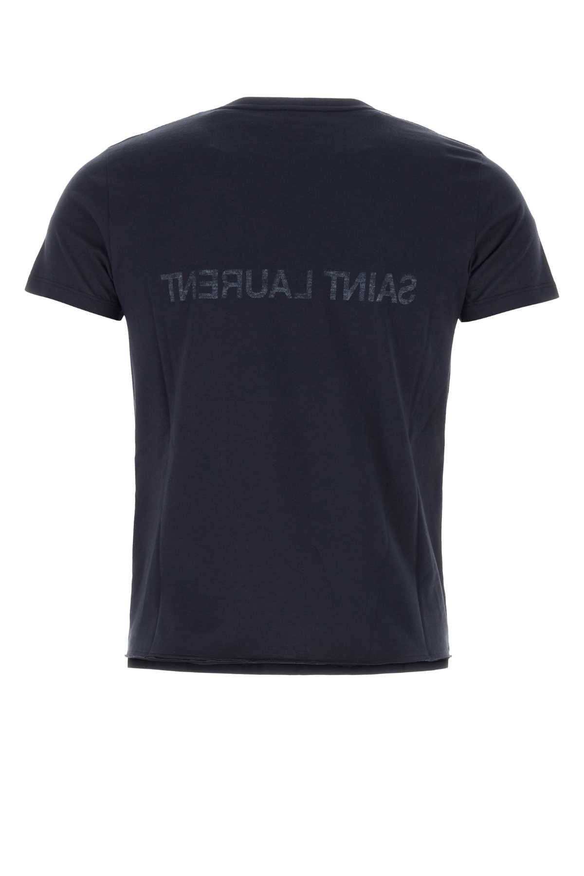 Saint セントローランネイビーブルーコットンTシャツ - Image 5