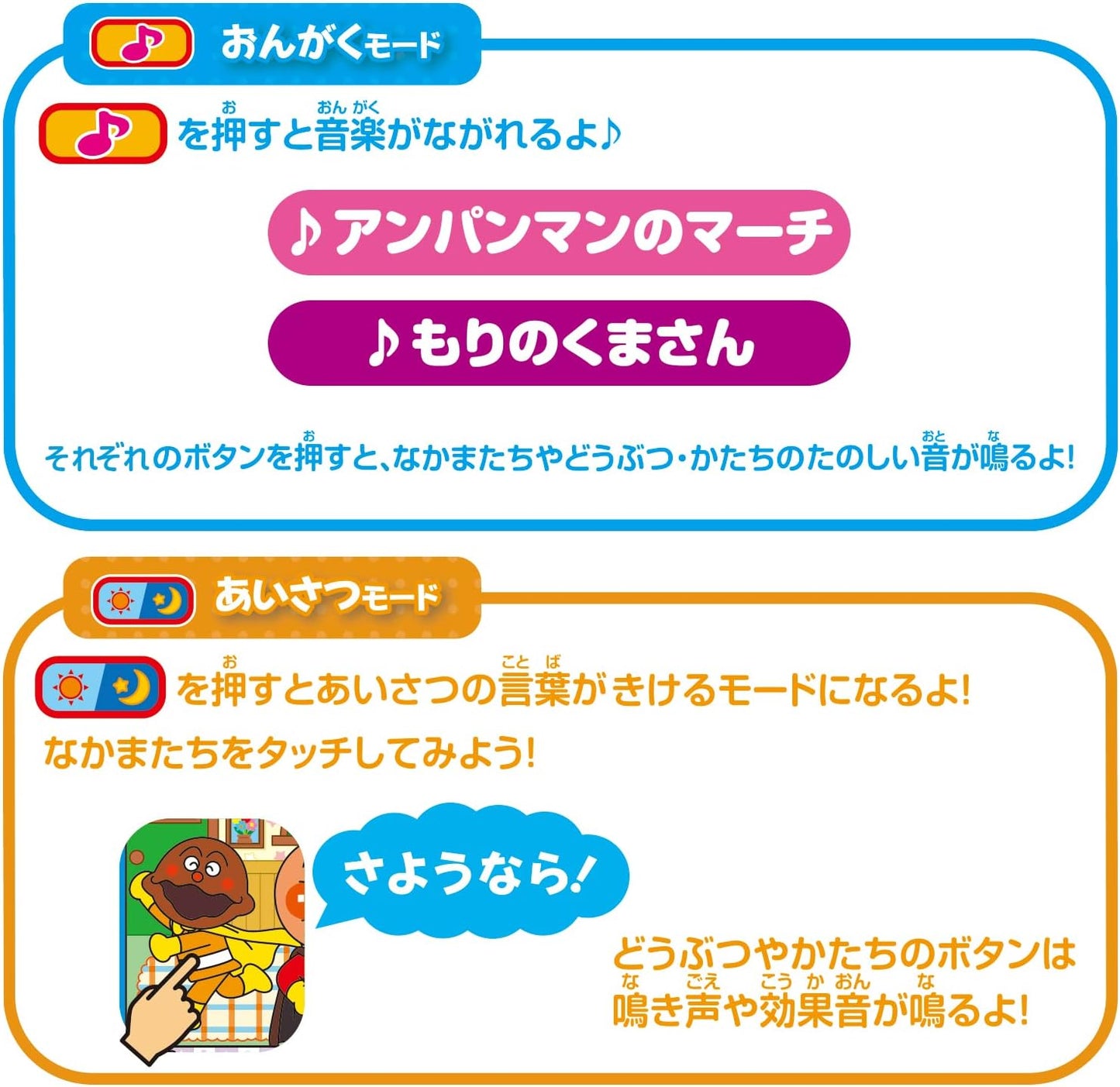 BANDAI Anpanman Talking Educational Pad Mini
