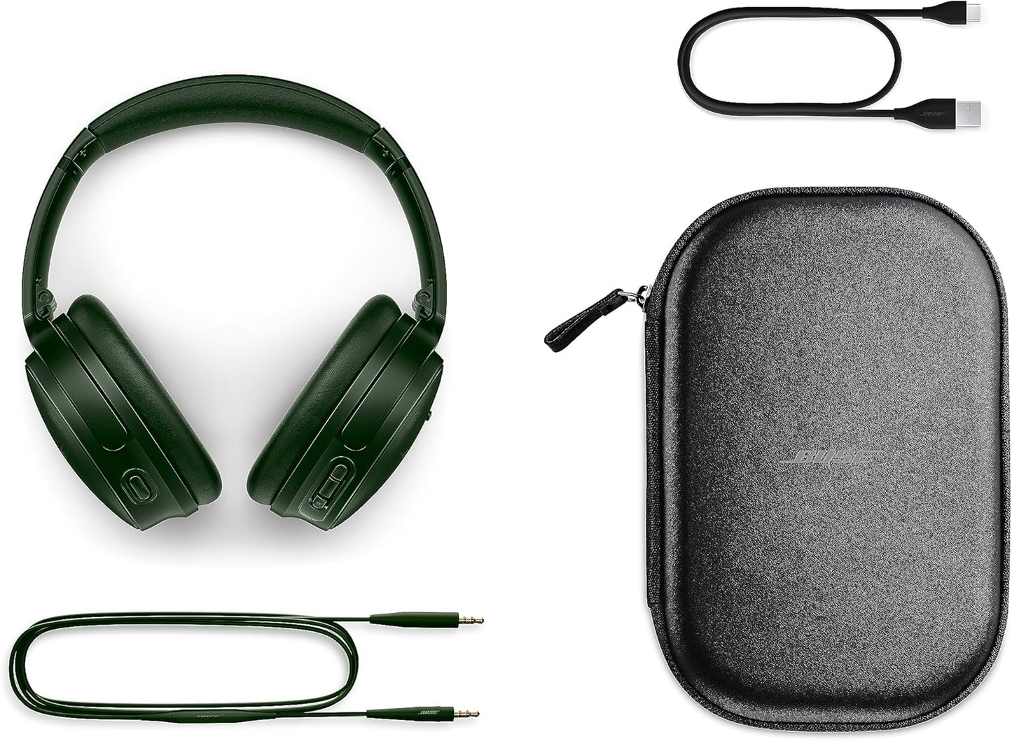 Bose QuietComfort Headphones LE Fully Wireless Headphones, Noise Cancelling, Bluetooth Connectivity with Microphone, Up to 24 Hours Playtime, Fast Charging, Cypress Green