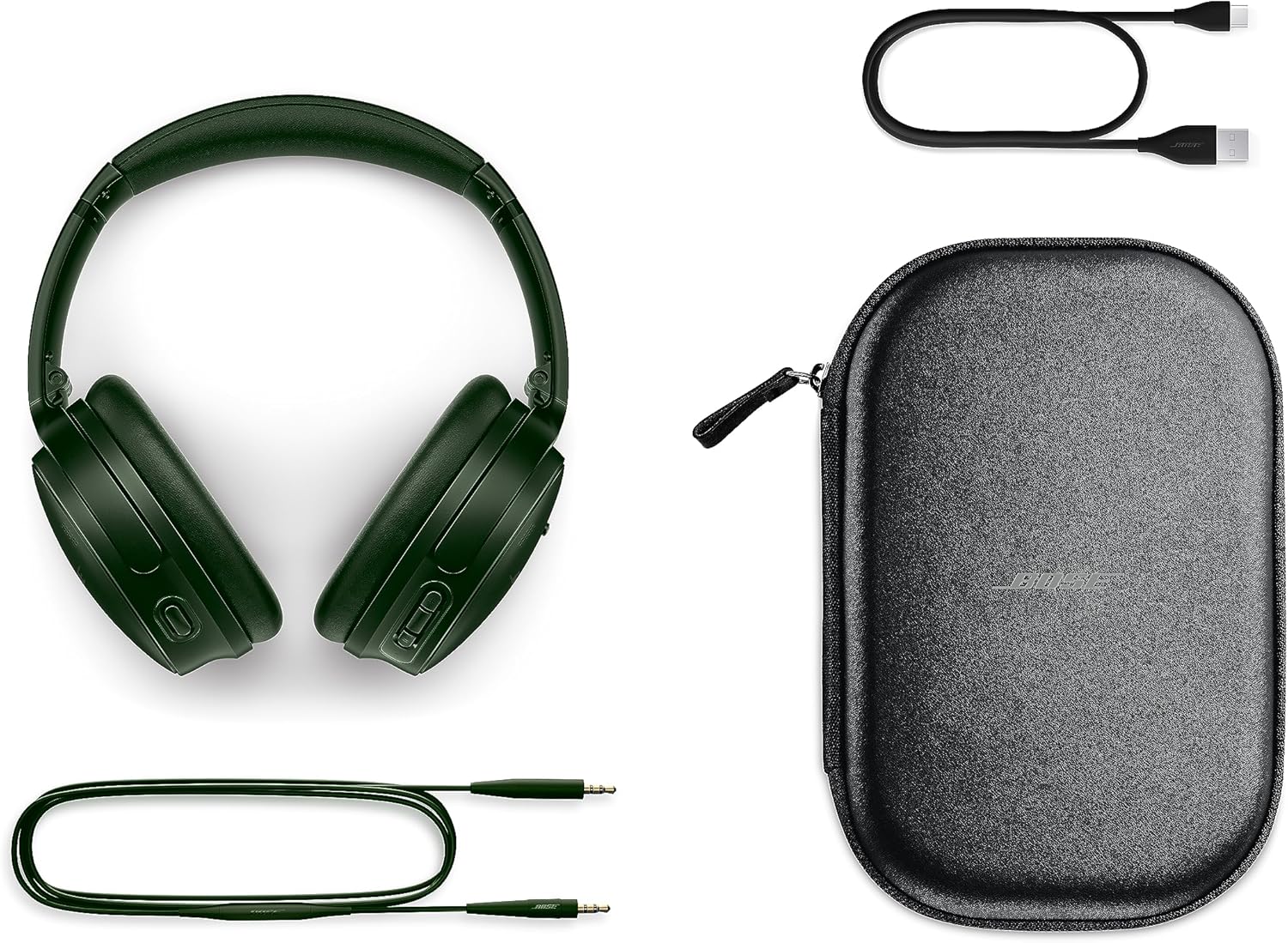 Bose QuietComfort Headphones LE Fully Wireless Headphones, Noise Cancelling, Bluetooth Connectivity with Microphone, Up to 24 Hours Playtime, Fast Charging, Cypress Green