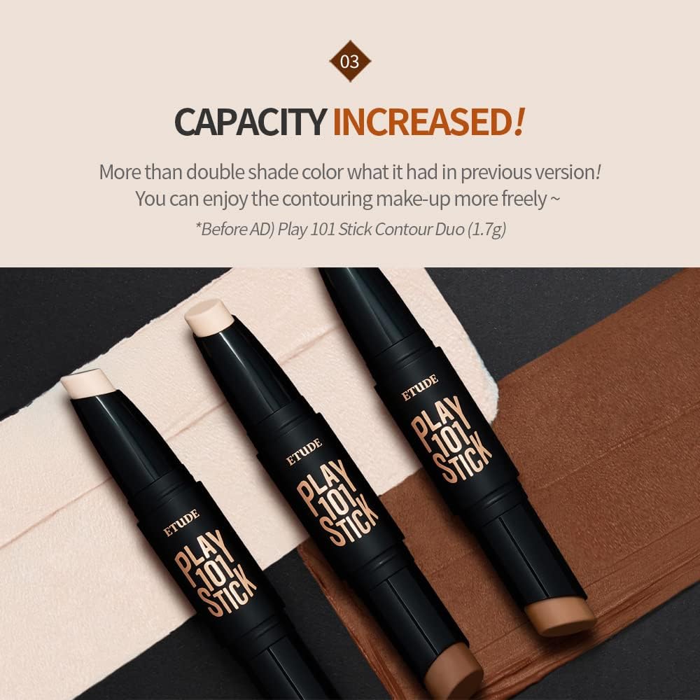 ETUDE [Etude Official] Play 101 Stick Duo #01 / Nose Shadow/Highlight/Shading/Natural/Contour Makeup, 1pc (x1)