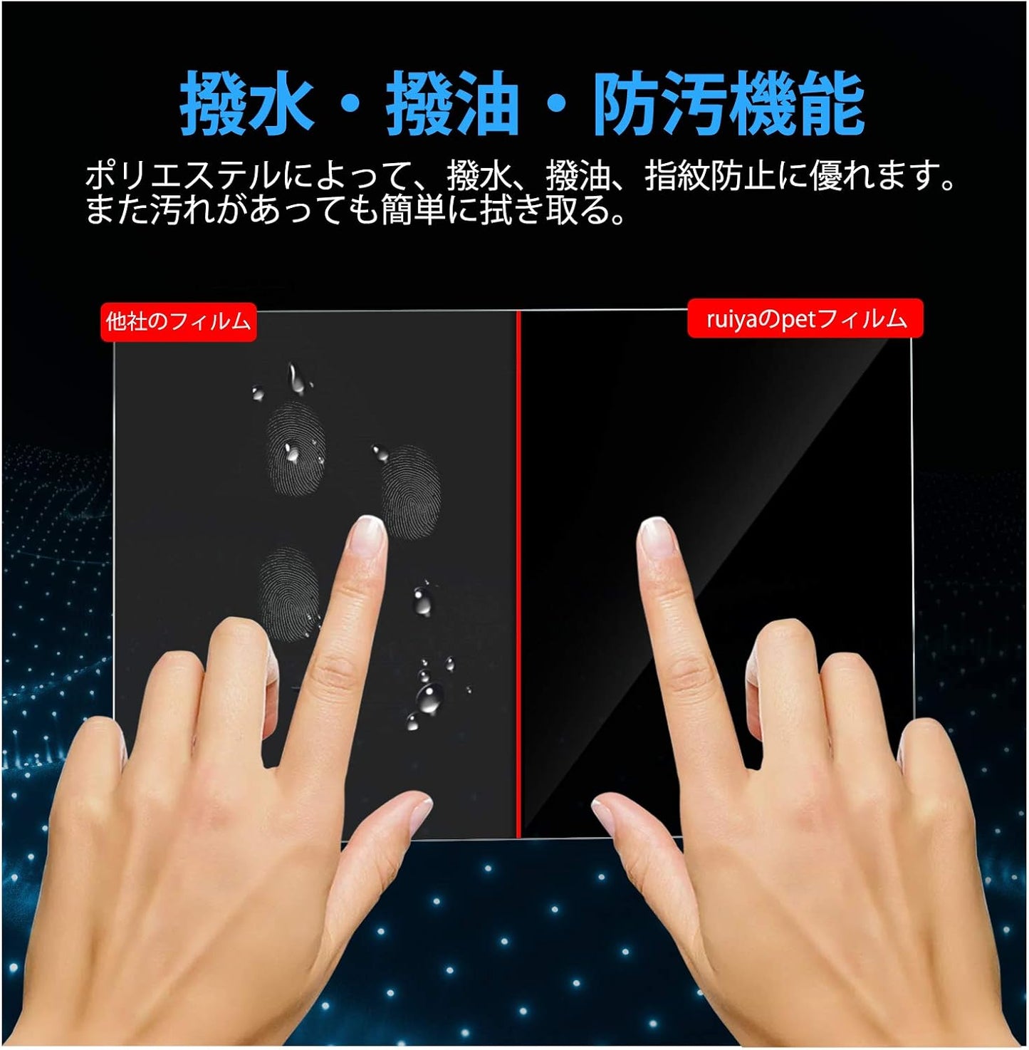Ruiya PET Film, 2024 New Type, Toyota 13.2 Type, Rear Display V13T-R72F Film, 13.2 Type OLED Rear Display Dedicated 13.2 Inches, Rear Display, Protective Film, Noah 90 Series, Accessories, Alphard 40